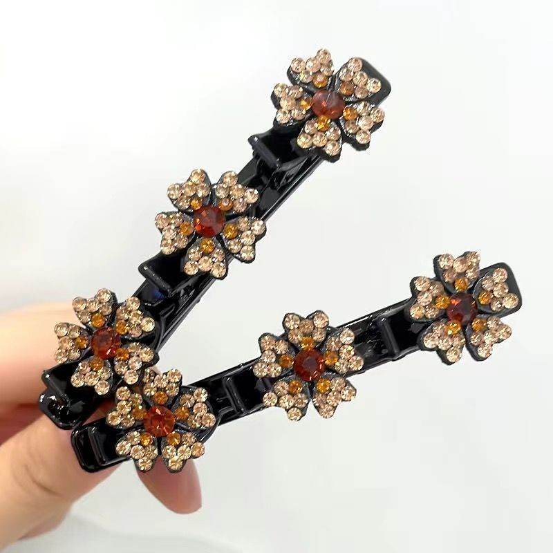 Girls Floral Rhinestone Bling Hair clip Hair Accessories - EX-STOCK Canada
