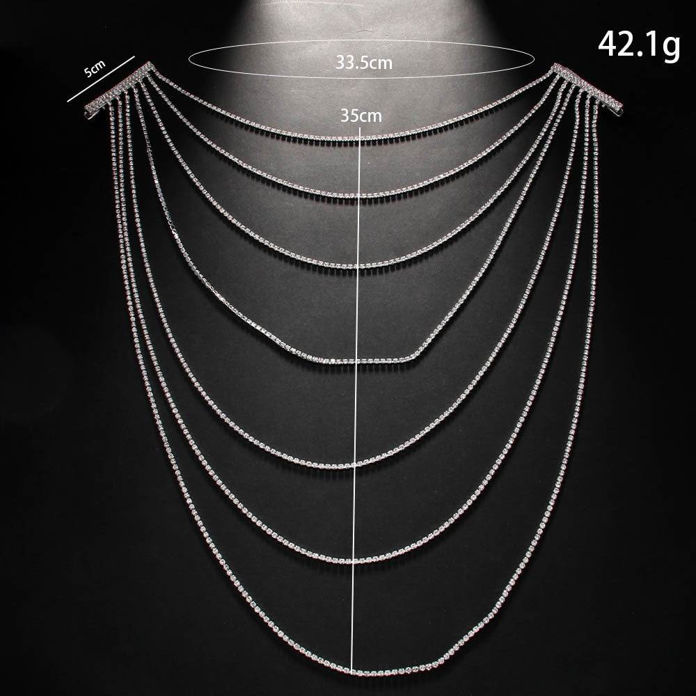 Multi layer Rhinestone Hair Chain Bridal Hair chain clip - EX-STOCK Canada