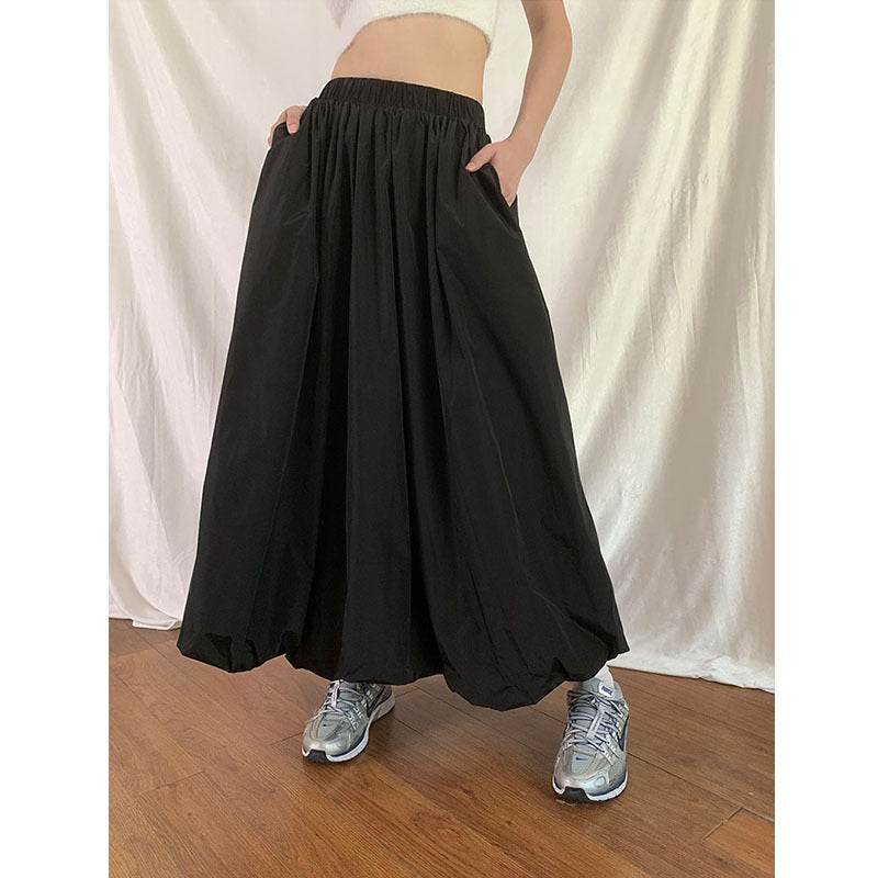 Women's All-match Simple Elegant Gathered Long Maxi Skirt - EX-STOCK Canada