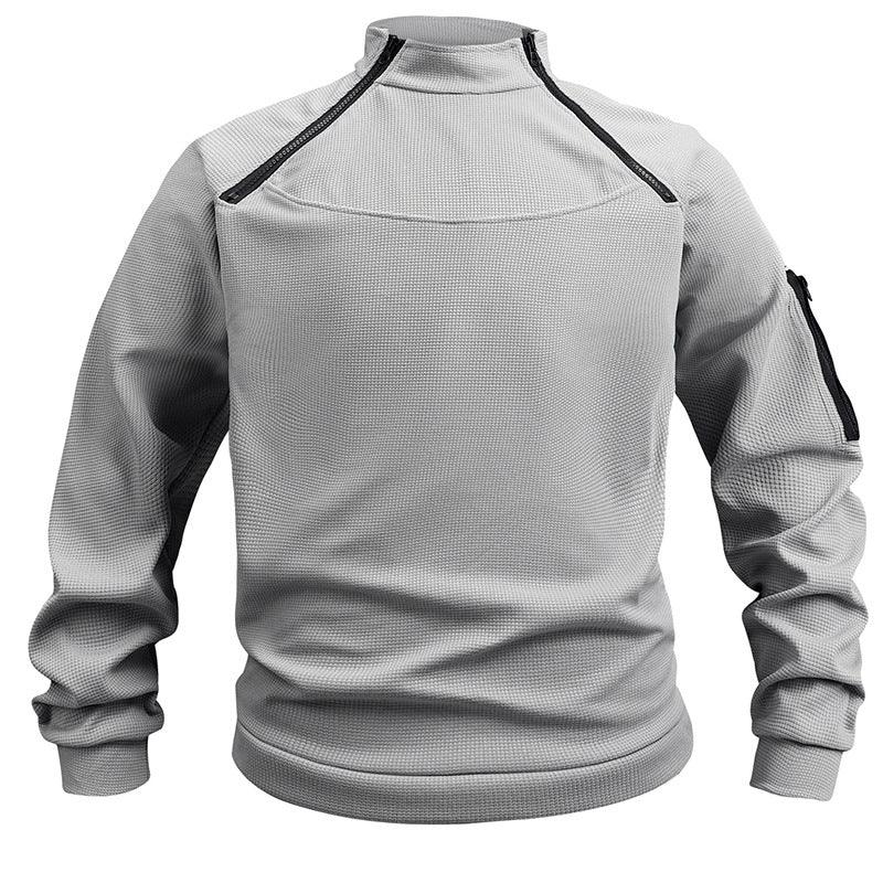 Pull pour hommes à col montant, chaud et ample, vêtement de couleur unieEX-STOCK Canada