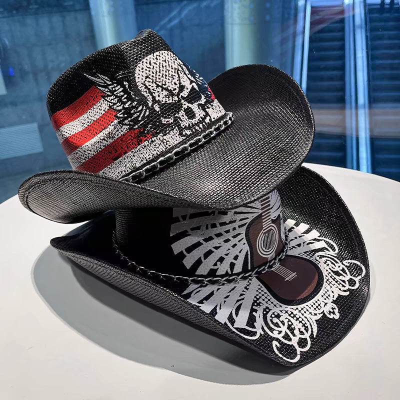 Summer Outdoor Ethnic Style Felt and Straw Cowboy Hat - EX-STOCK Canada