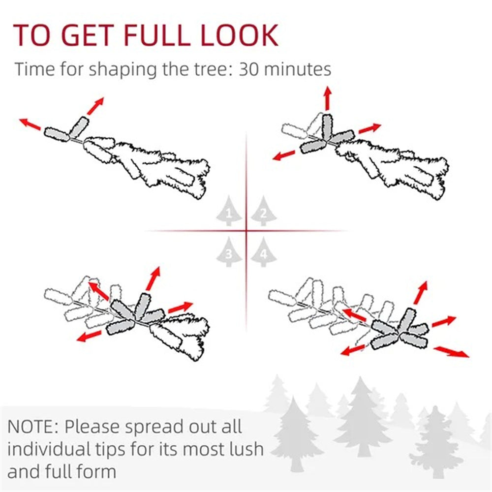 6ft Flocked Christmas Tree, Pencil Artificial Christmas Tree With Realistic Branches EX-STOCK Canada