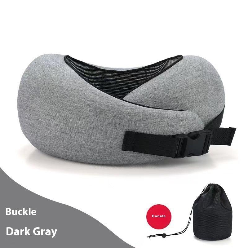 Soft Memory Foam Travel Neck Pillow U Shape Adjustable Support Comfortably Sleeping On Plane Car Office Noon Break - EX-STOCK Canada