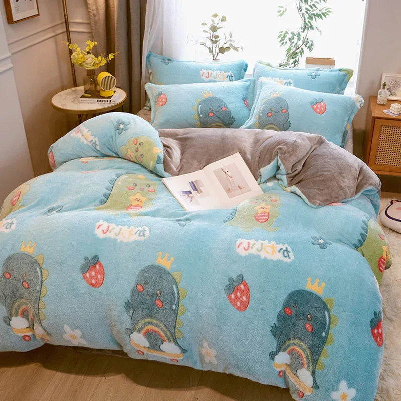 Housse de couette en lait simple épaissie double faceEX-STOCK Canada