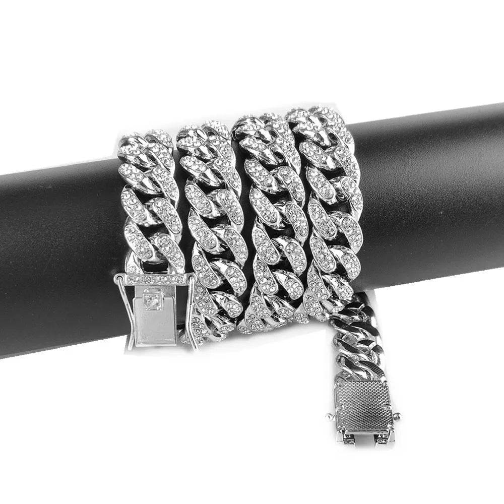 Zinc Alloy Wide Hip Hop Cuban Link Chain Necklace - EX-STOCK Canada