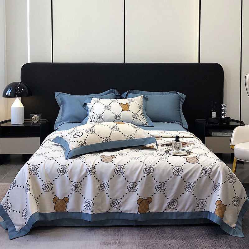 Tencel Summer Duvet Four-piece Washed Silk EX-STOCK Canada