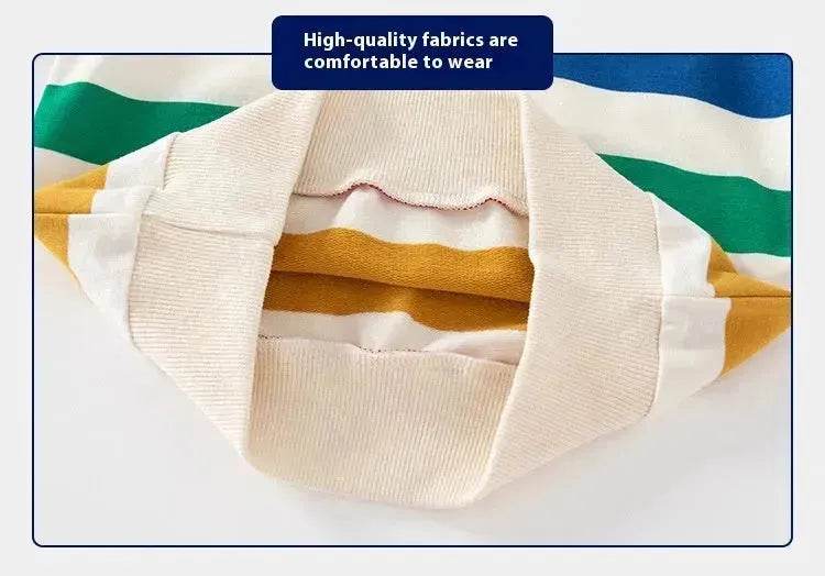 Unisex Colorful Striped Long-sleeved Sweater for Kids Pullover for Kids - EX-STOCK Canada