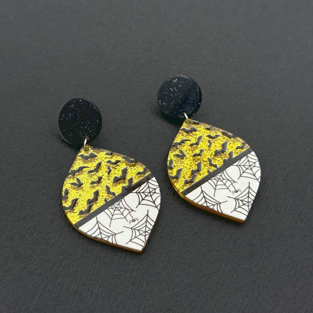 Halloween Day Ornament Colorful Ghost Eyes Funny Acrylic Earrings For Women - EX-STOCK Canada