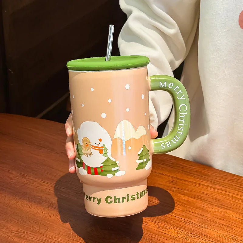 Christmas Gift Large Capacity Ceramic Cup Mug Creative EX-STOCK Canada