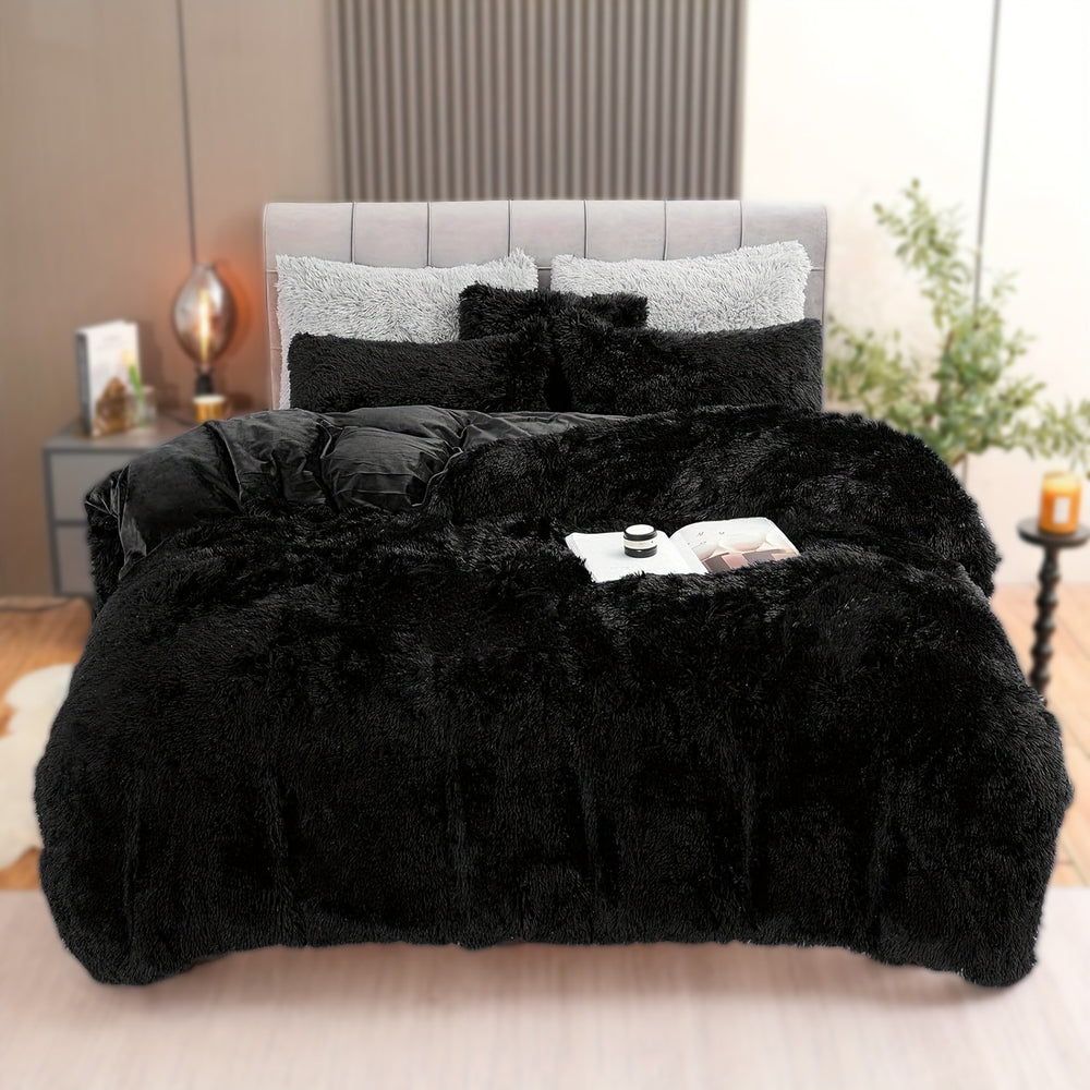 4PCs Plush Duvet Cover Set Luxury Ultra Soft Velvet Duvet EX-STOCK Canada