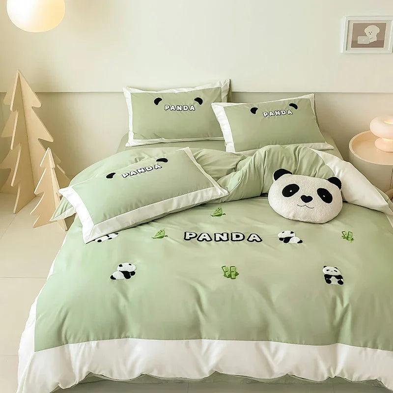 Cotton Four-piece Set Washed Fitted Sheet Duvet Cover Sheets Three-piece Bedding Set EX-STOCK Canada