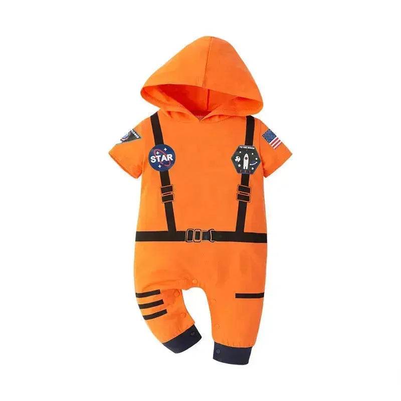 Space Suit Summer Long-sleeved Jumpsuit Holiday Pullover Clothes Baby boy Astronaut costume - EX-STOCK Canada