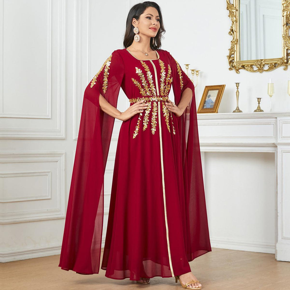 Arab Women's Robe Super Long Sleeve Muslim Dress - EX-STOCK Canada