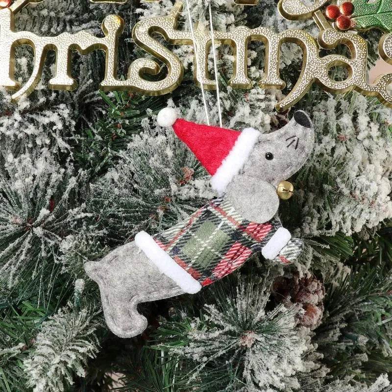 Christmas Decorations Dressing Sausage Dog Small Pendant - EX-STOCK Canada
