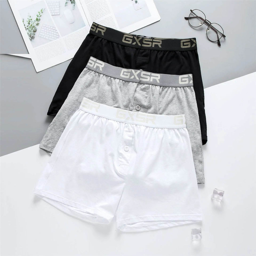 Men's Home Low Waist Pure Cotton Boxer short Breathable Underwear - EX-STOCK Canada