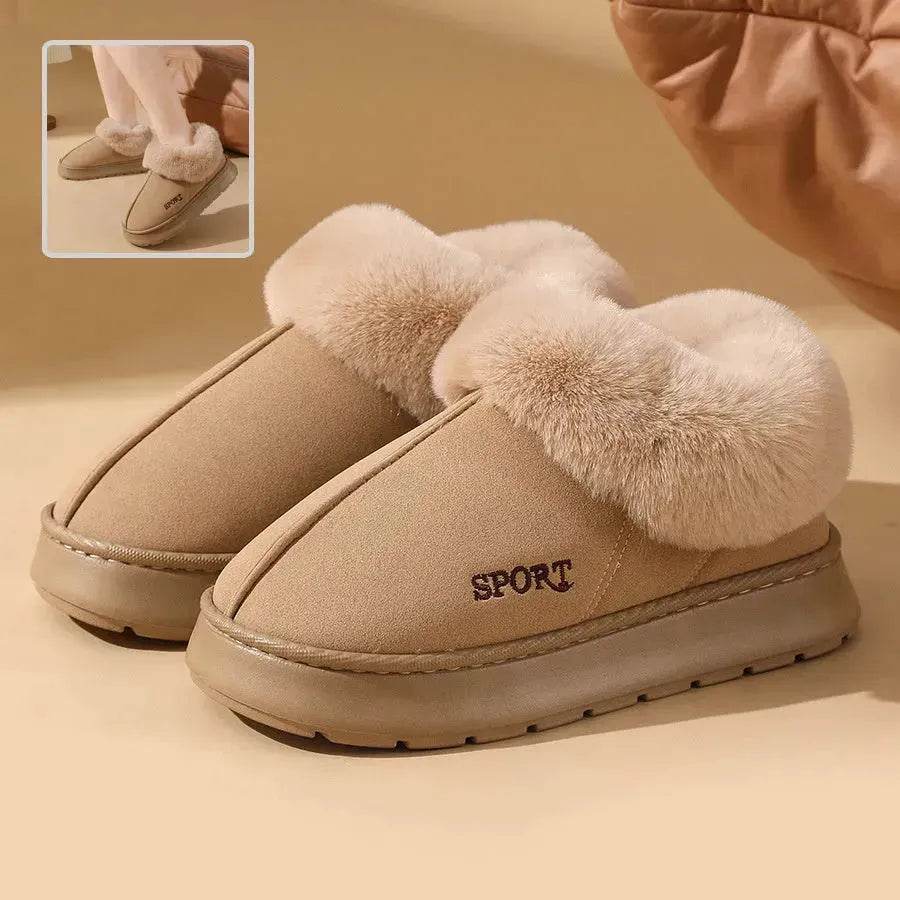 Plush Cotton Shoes For Women Winter Warm Home Slippers Outdoor Snow Boots - EX-STOCK Canada