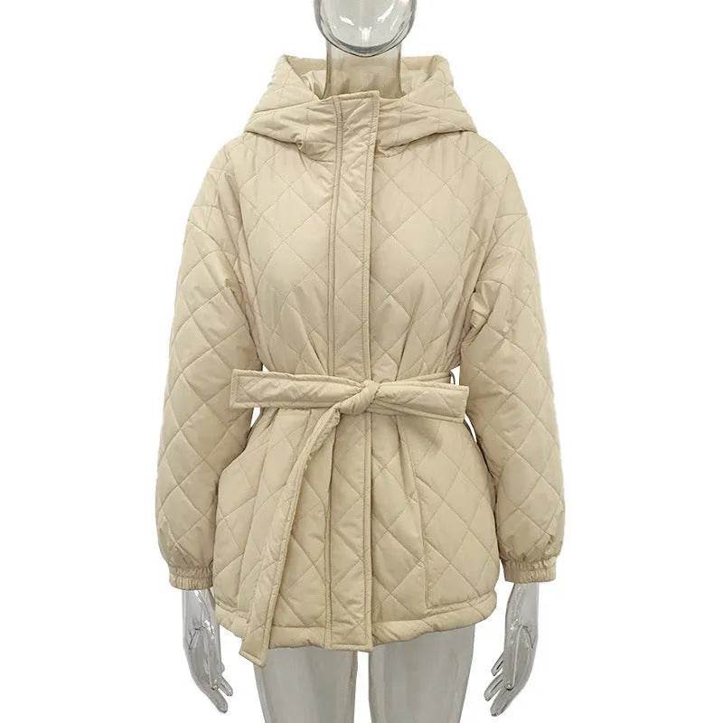 Thermal Jacket Plus Size Tie Down Cotton Winter Hoodie Coat - EX-STOCK Canada