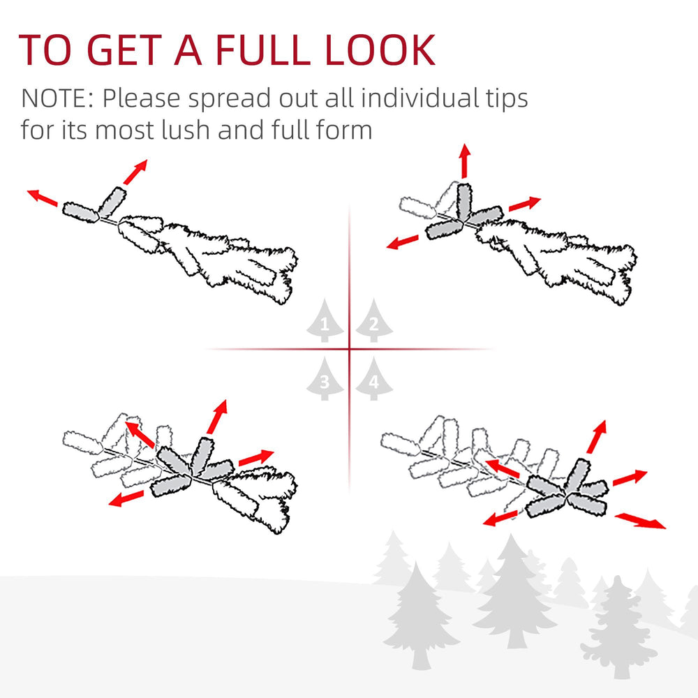 6 FT Christmas Tree Classic Tree Holiday Indoor Decoration, With Stable Plastic Base, White EX-STOCK Canada