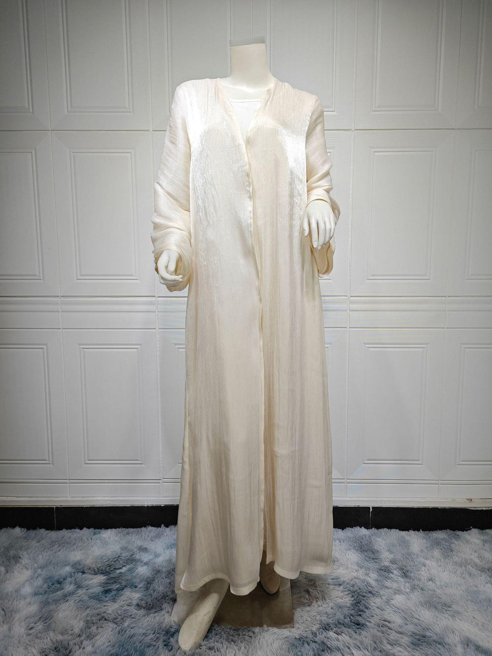 Muslim Robe Dubai Outerwear Bright Silk Dress - EX-STOCK Canada