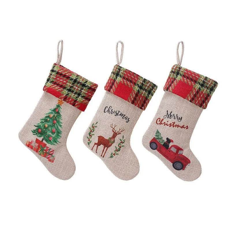 Christmas Decoration Supplies Car Linen Stockings Suit - EX-STOCK Canada