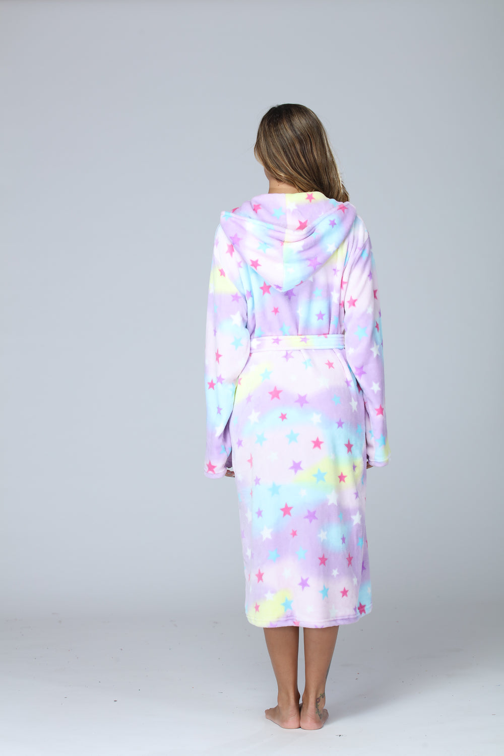 رونغتاي للنساء روب طويل من الفلانيل الناعم، ثوب نوم سميك بغطاء رأس وجيوب، ملابس نوم ناعمة للرجالEX-STOCK Canada