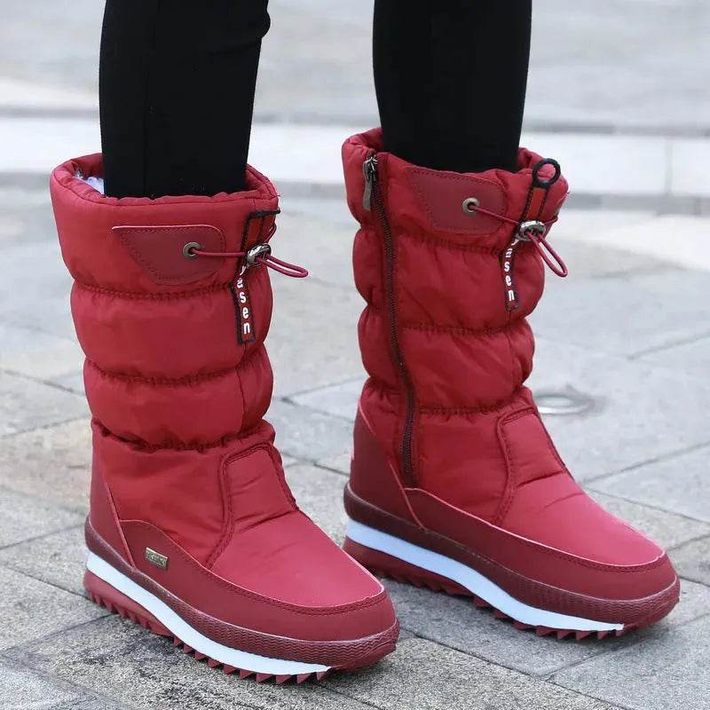 Winter New Plus Velvet Thick Cotton Shoes Thermal Middle Tube Waterproof Non-slip Boots - EX-STOCK Canada