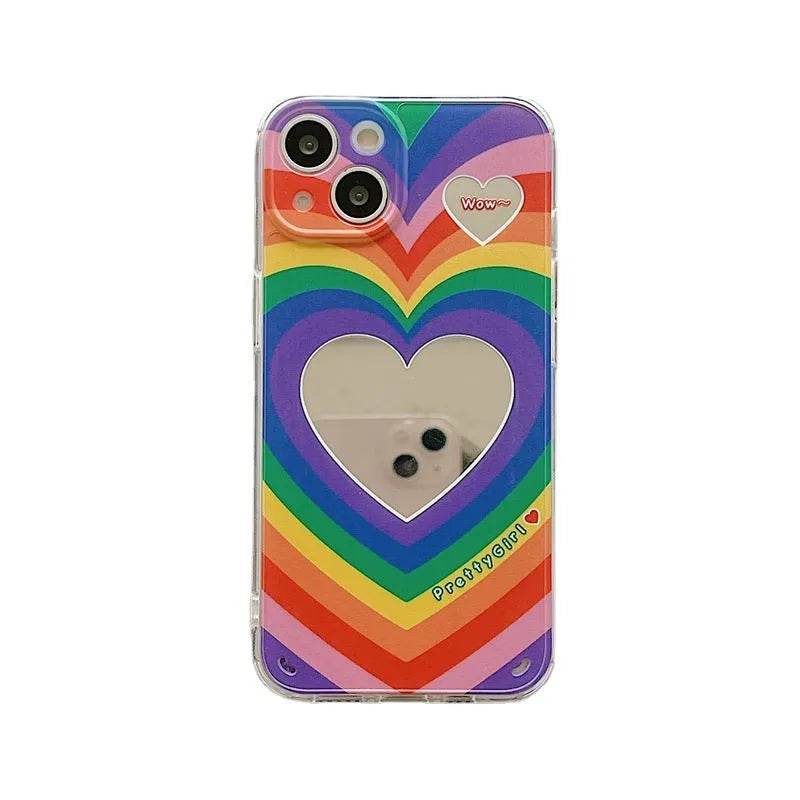Rainbow Love Mirror Silicone Phone Case - EX-STOCK Canada