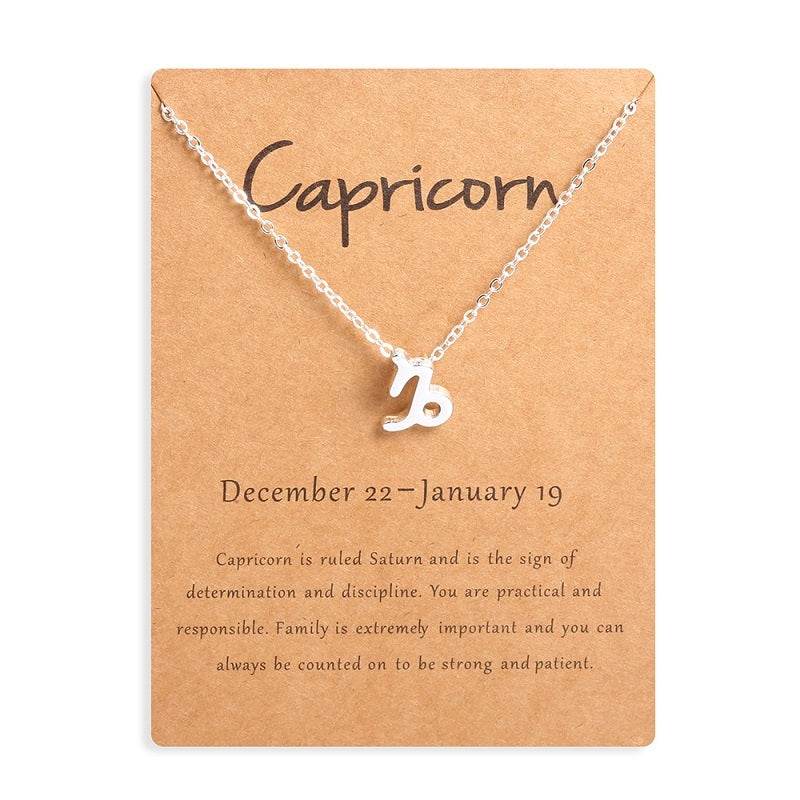 12 Zodiac Sign Necklaces With Gift Card Constellations Pendant Necklace Jewelry - EX-STOCK Canada