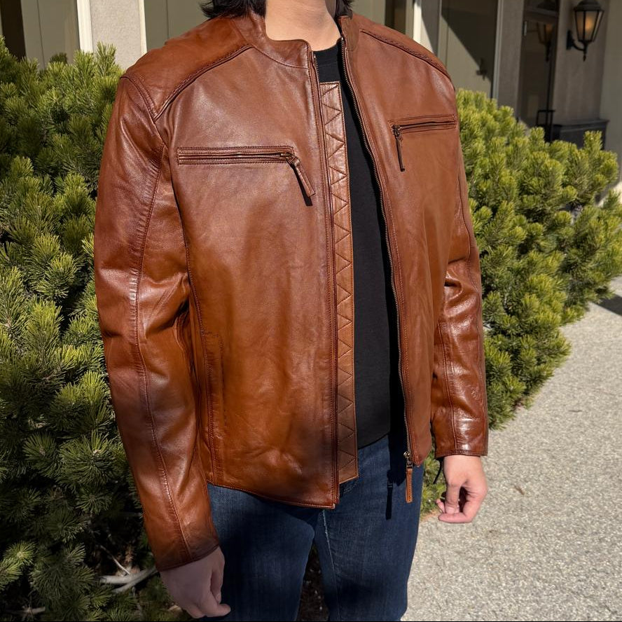 BOL Men's Racer Leather Jacket