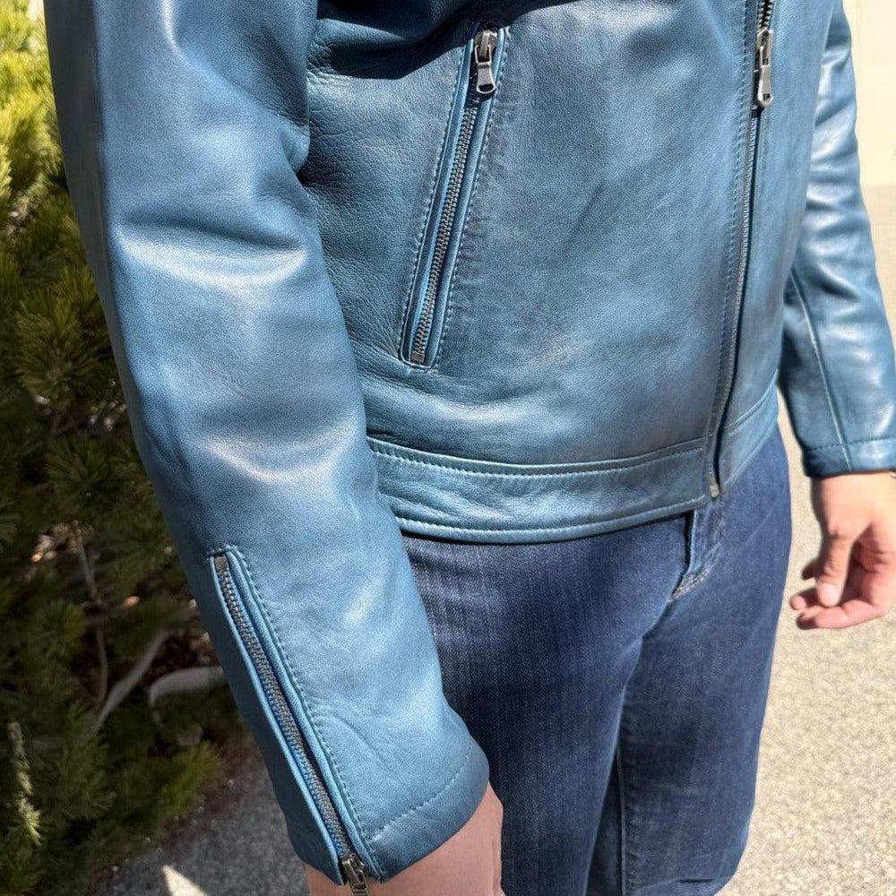 Veste en cuir de mouton ciré pour hommes BOL