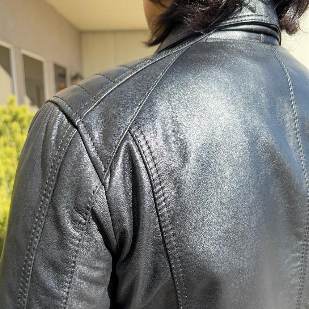 BOL Men's Zip Pocket Leather Jacket