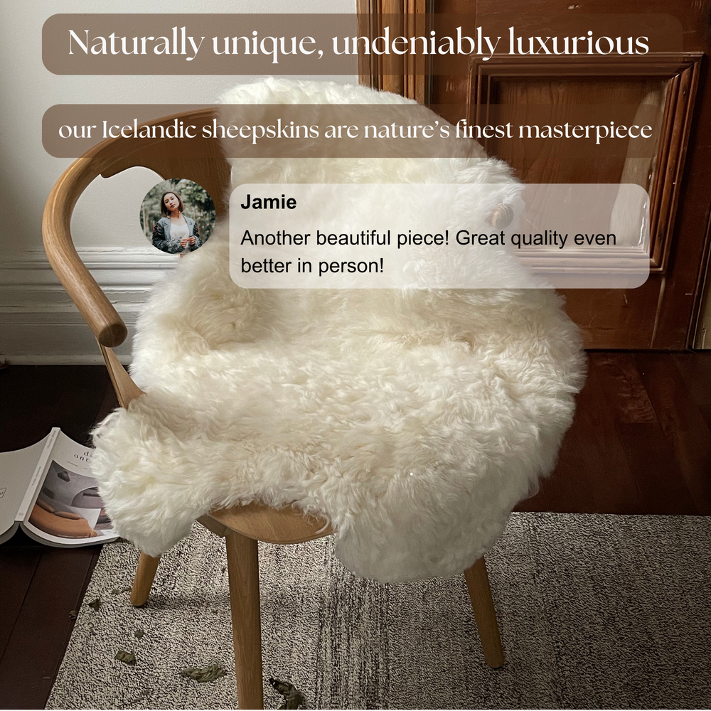 جلد غنم آيسلندي أبيض محلوقEX-STOCK Canada