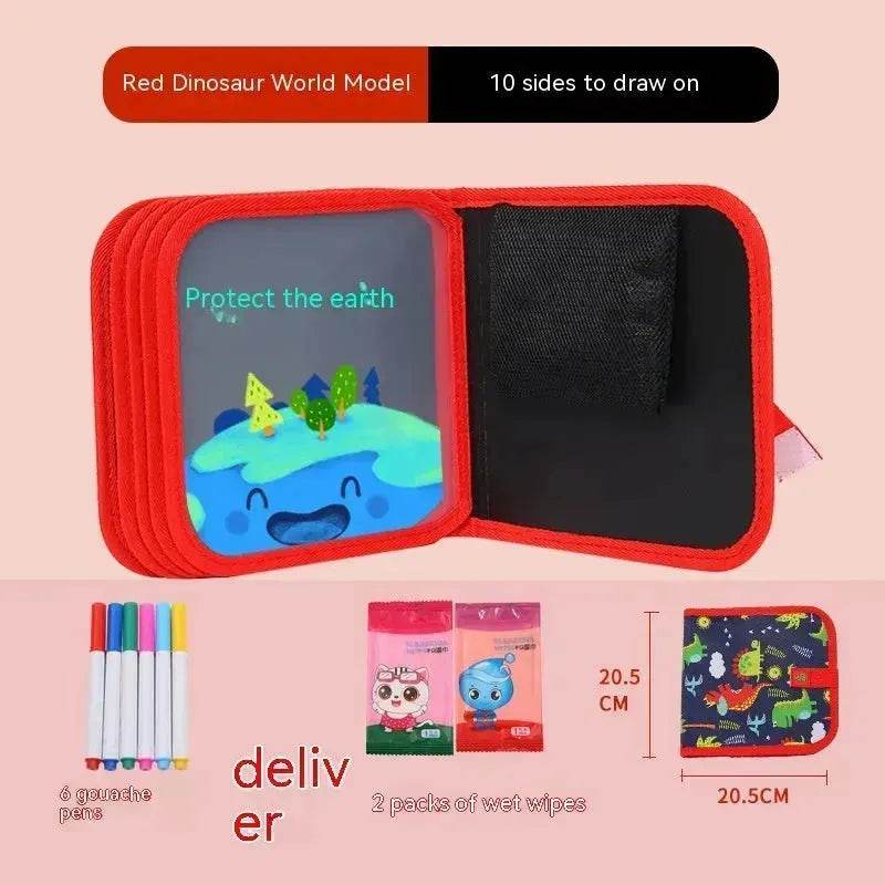 10-sided Children's Early Education Picture Book Double-sided Graffiti Drawing Board Portable Children Drawing Coloring Book - EX-STOCK Canada