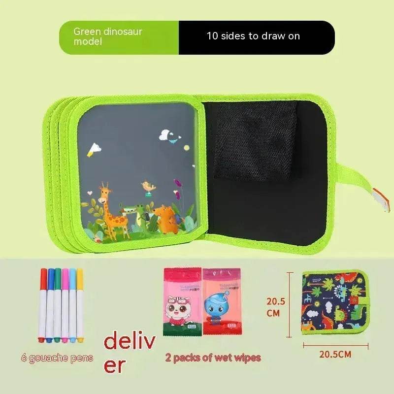 10-sided Children's Early Education Picture Book Double-sided Graffiti Drawing Board Portable Children Drawing Coloring Book - EX-STOCK Canada