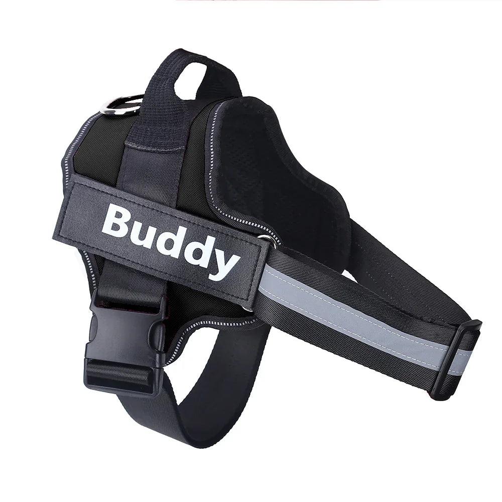 Harnais pour chien personnalisé ANTI-TRACTION Réfléchissant Respirant Harnais ajustable pour animaux de compagnie Gilet pour petit et grand chien Patch personnalisé Fournitures pour animauxEX-STOCK Canada