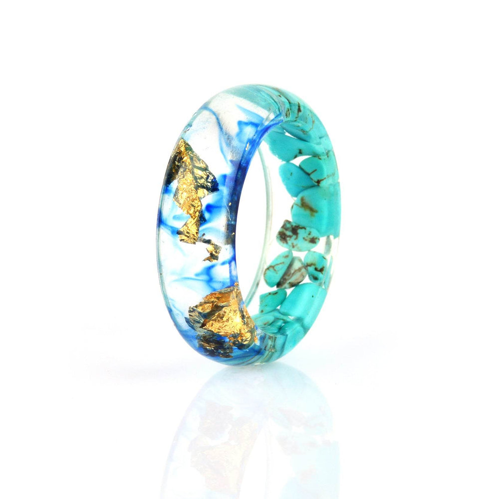 Dried flower resin ring - EX-STOCK Canada