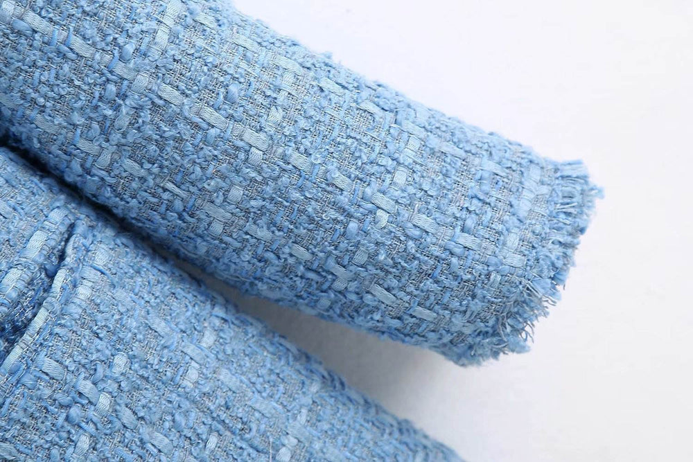 Retro loose suit tweed women's blazer jacket casual women streetwear - EX-STOCK Canada