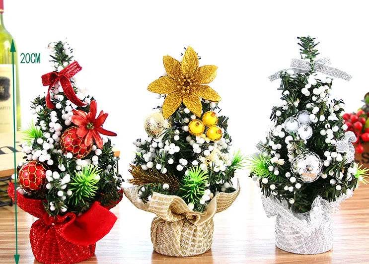 Christmas Ornaments Tree 20cm Mini Christmas Decoration Tree Christmas Day Mall Decoration Desktop Ornaments Small Tree - EX-STOCK Canada