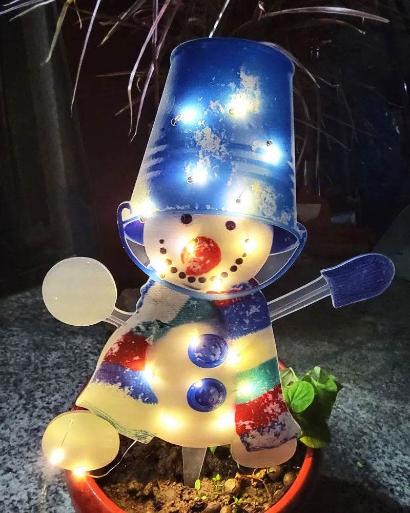 Christmas Scene Decoration With LED Lights Christmas Snowman Ornaments - EX-STOCK Canada
