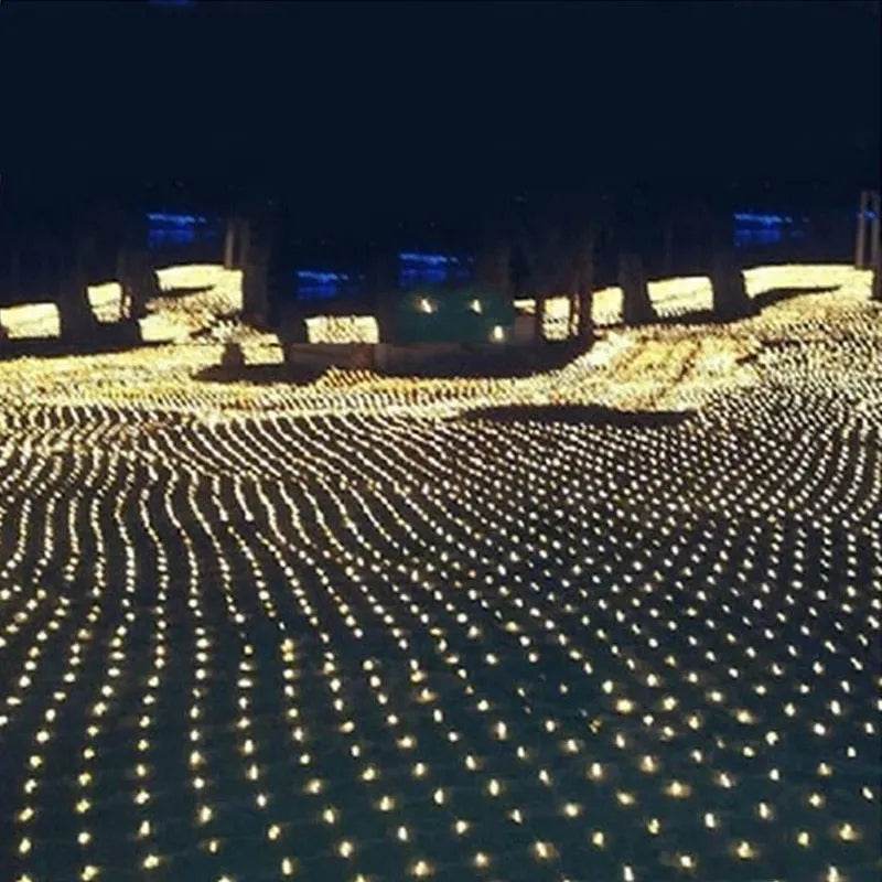 Christmas led lights string lights outdoor waterproof fishnet lights full of stars paved holiday lights wedding ins decorative lights - EX-STOCK Canada