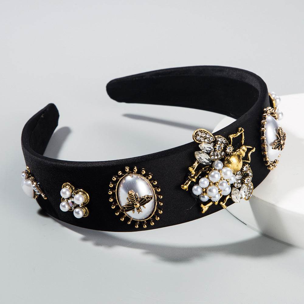 Fashion Inlaid Rhinestone pearl Headband dress headpiece - EX-STOCK Canada