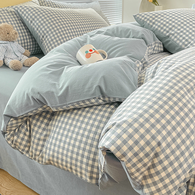 Pure Cotton Class A Four-piece Quilt Cover Household Pure Cotton Bed Sheet Duvet Cover EX-STOCK Canada