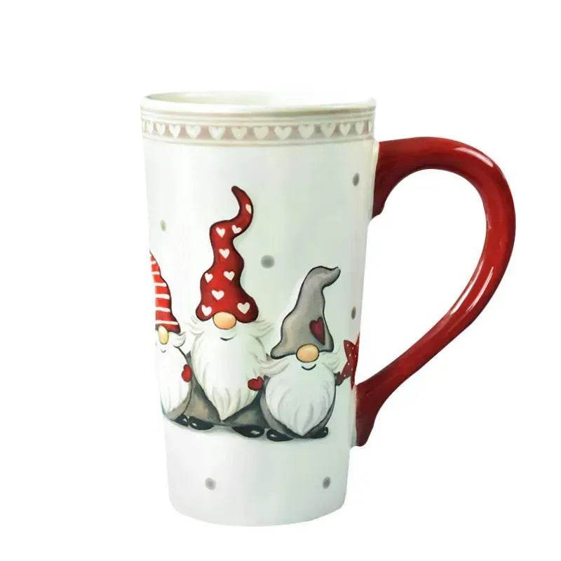 Christmas Large Capacity Nordic Christmas Tall Hat Ceramic Relief Mug Cup - EX-STOCK Canada