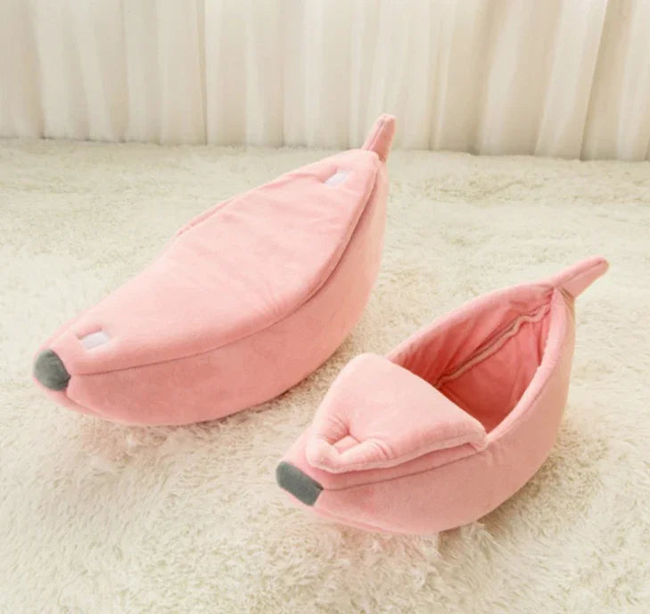 Pet House Dog Bed Banana Shape Dog House Cute Pet Kennel Nest Warm Dog Sofas Sleeping Bed EX-STOCK Canada