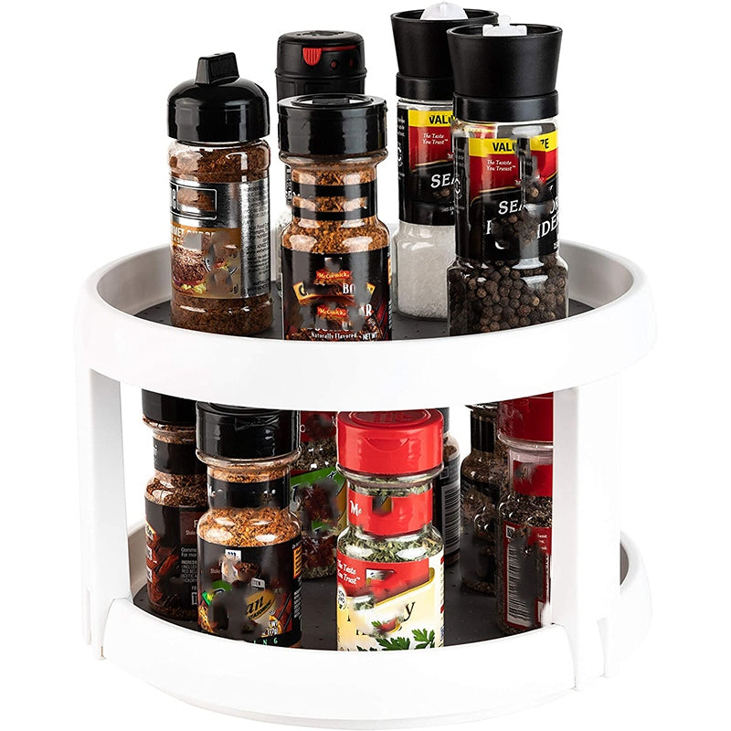 Two Level Storage Turntable - Multi Level Rotary Kitchen Spice Manager for Cabinets, Pantries, Bathrooms, Refrigerators EX-STOCK Canada