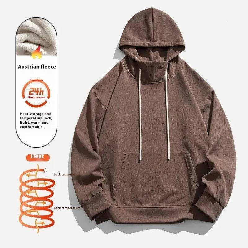 American Fleece Lined Drawstring Hoodie Sweatshirt Pullover for Men - EX-STOCK Canada