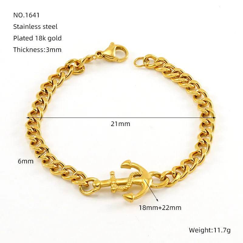 Fashion Stainless Steel Cuban Link Chain Bracelet Numbers - EX-STOCK Canada
