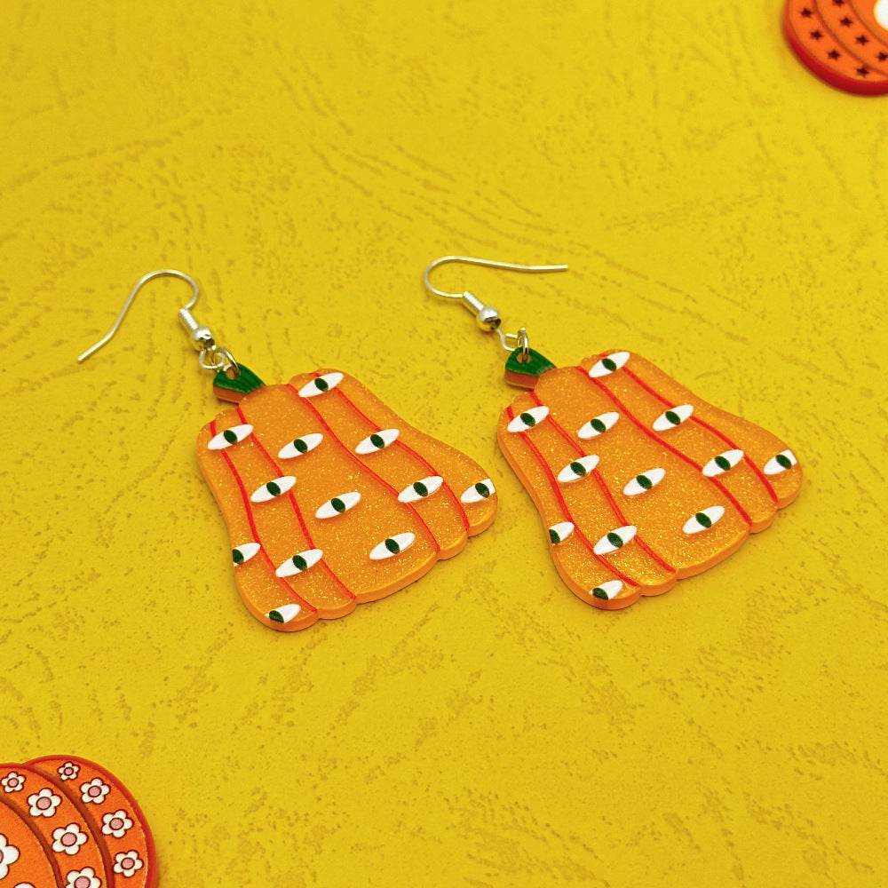 Halloween Day Ornament Colorful Ghost Eyes Funny Acrylic Earrings For Women - EX-STOCK Canada