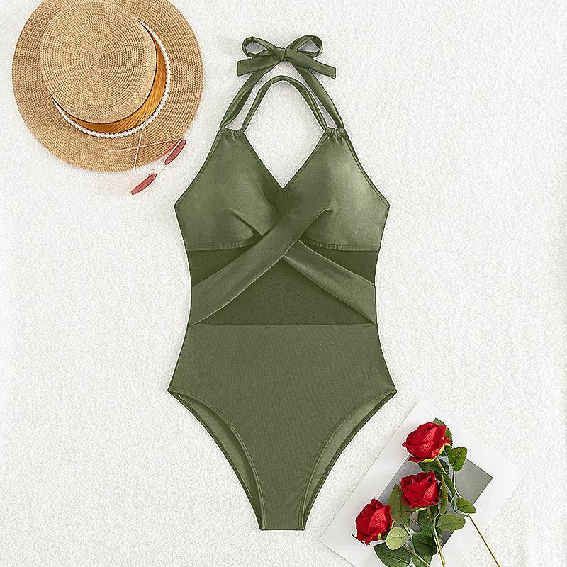 New Fashion One-piece Swimsuit Solid Color - EX-STOCK Canada
