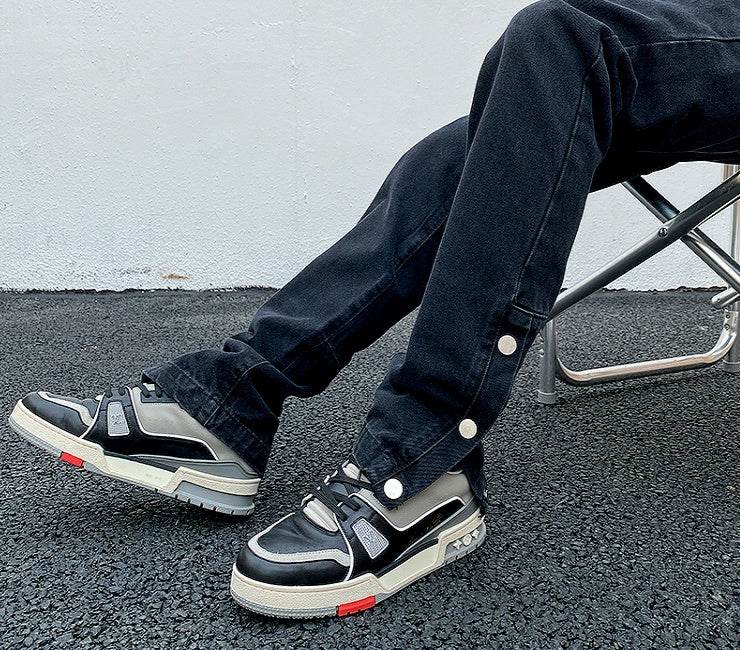 Ankle Snap Denim jeans Pant men straight leg - EX-STOCK Canada